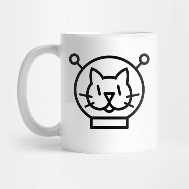 Space Cat Icon (black) by tommyball